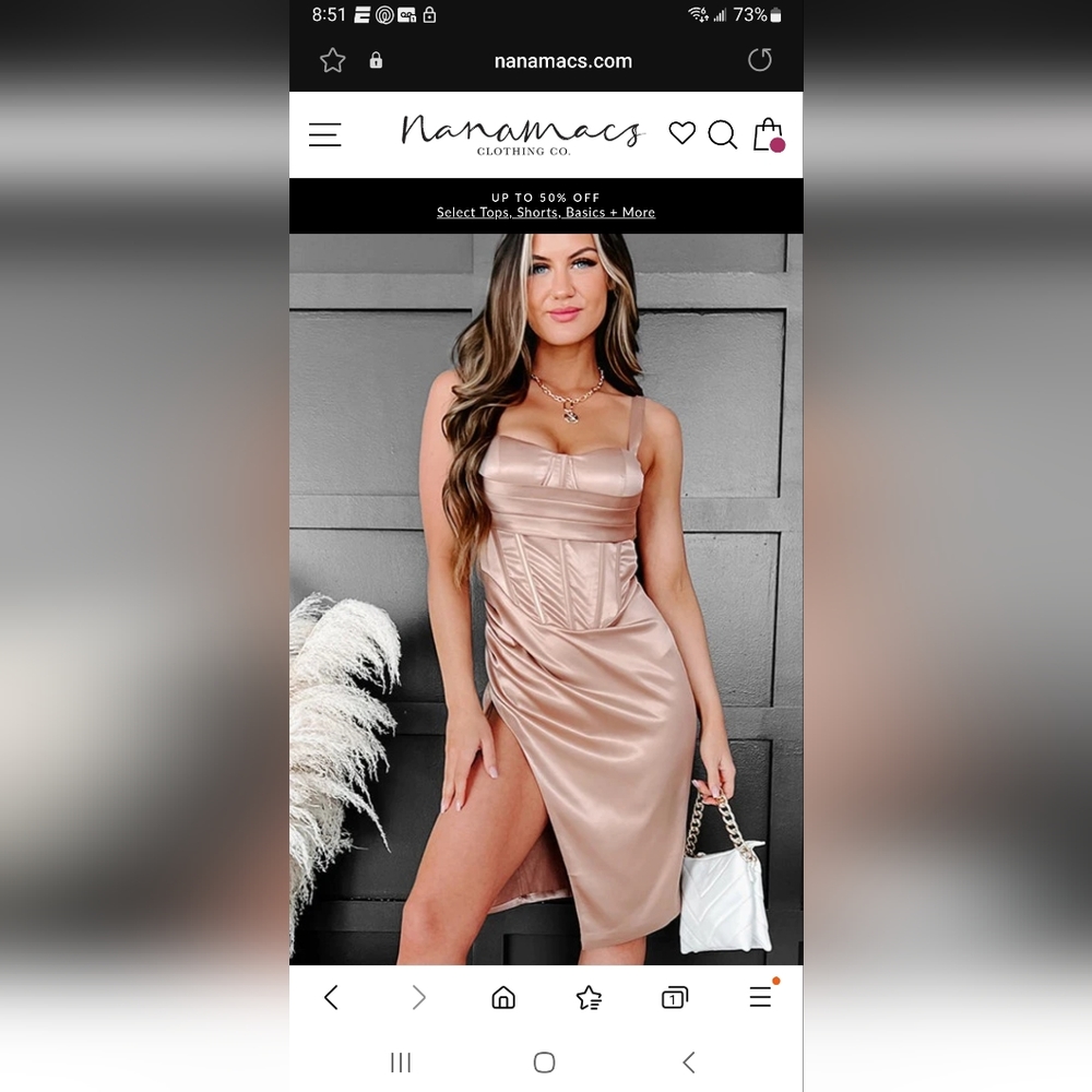 Satin midi dress